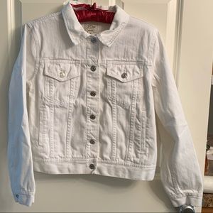J Crew White Denim Jacket M